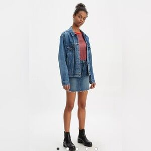 Levi’s HIGH RISE DECONSTRUCTED BUTTON FLY SKIRT